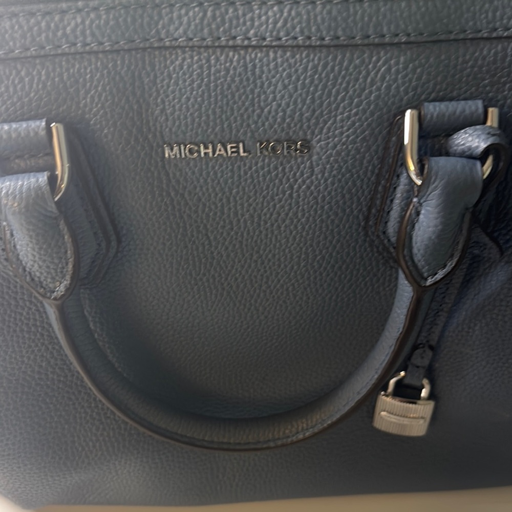 Michael Kors Blue Leather Handbag